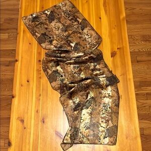 Vintage Animal Print scarf made in Korea